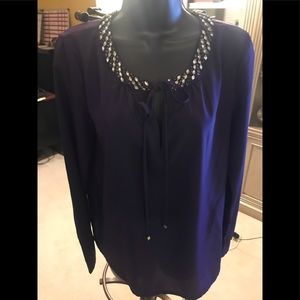 Purple jeweled top by Michael Kors